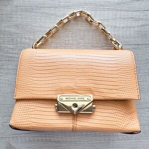 Michael Kors Cece Extra-Small Lizard Embossed Leather Crossbody Bag